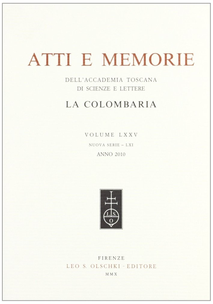 Accademia toscana di scienze e lettere "La Colombaria". Atti e … | Immagine principale