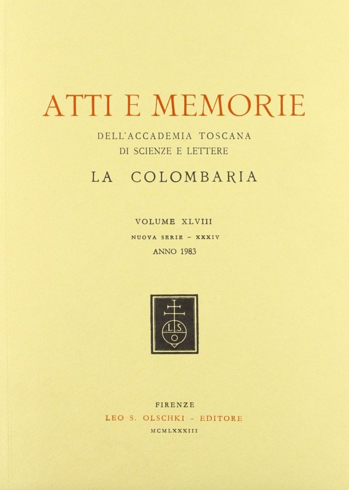 Accademia toscana di scienze e lettere "La Colombaria". Atti e … | Immagine principale