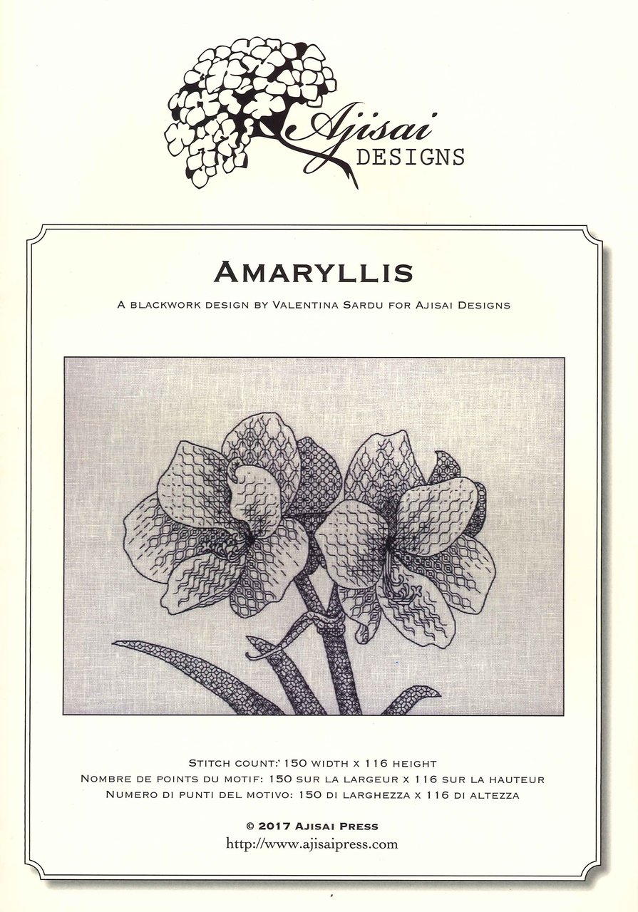 Amaryllis. A blackwork design., Cercenasco, Marco Valerio, 2021