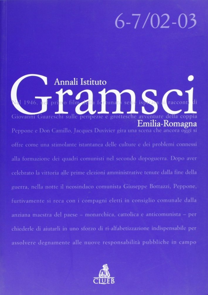 Annali dell'Istituto Gramsci Emilia Romagna (2002-2003), Bologna, Clueb, 2003 | Immagine principale