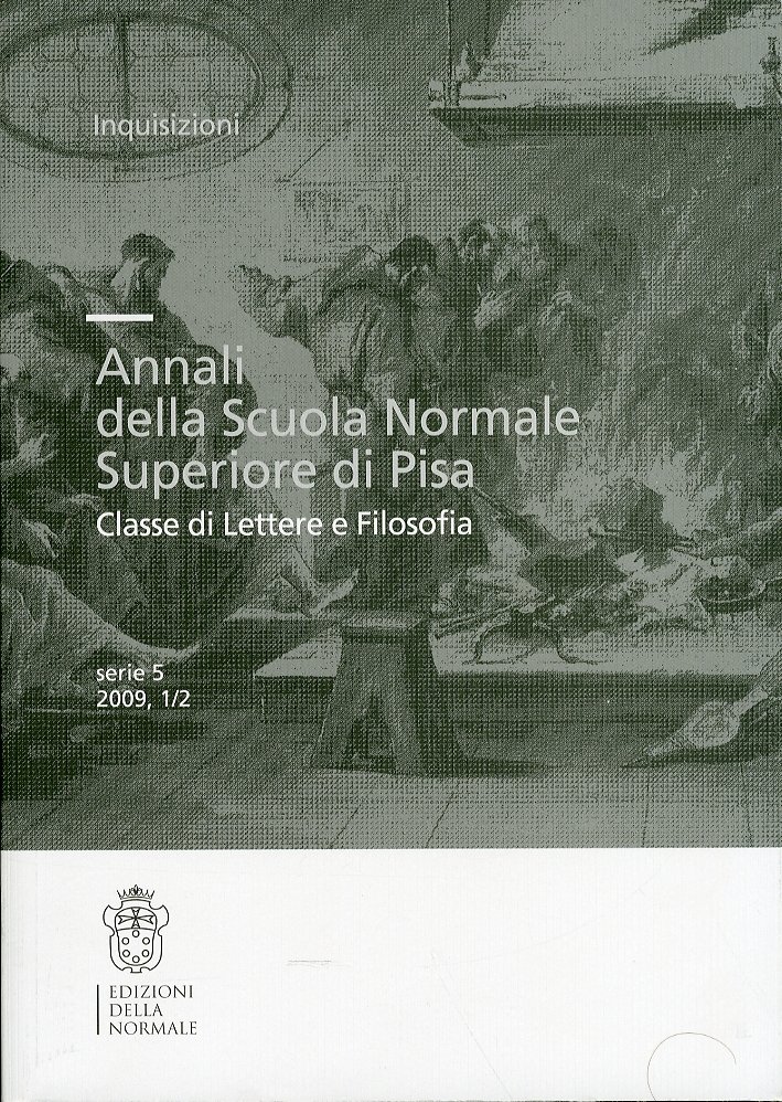 Annali della Scuola Normale Superiore di Pisa. Lettere e filosofia. …