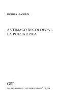 Antimaco di Colofone. La poesia epica, Roma, Gruppo Editoriale Internazionale, …