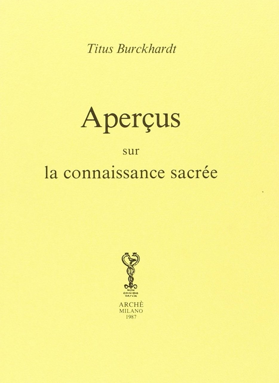 Aperçus sur la connaissance sacrée | Immagine principale