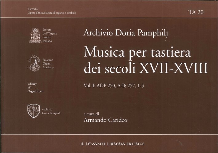 Archivio Doria Pamphilj. Musica per Tastiera dei Secoli XVII-XVIII. Vol.1. … | Immagine principale