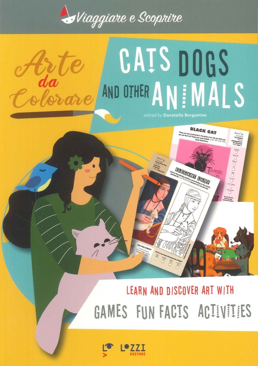 Arte da colorare. Cats dogs and other animals