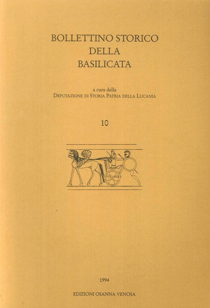 Bollettino storico della Basilicata. Vol. 10, Venosa, Osanna Edizioni, 1994 | Immagine principale