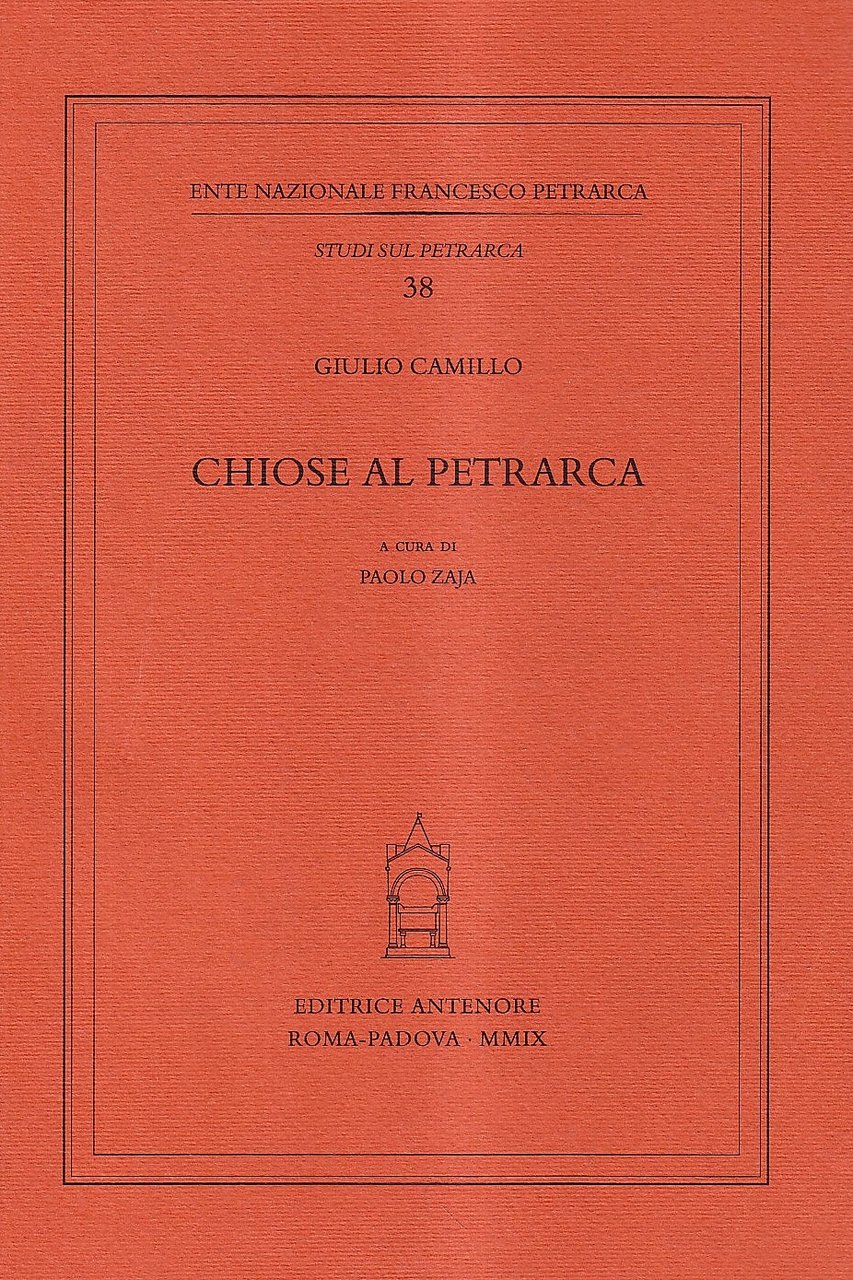 Chiose al Petrarca, Roma, Salerno Editrice, 2009 | Immagine principale