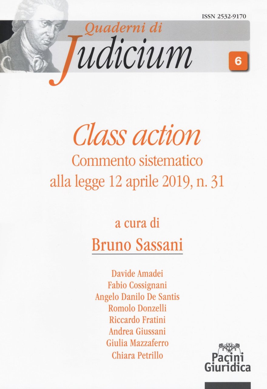Class action. Commento sistematico alla legge 12 aprile 2019, n. … | Immagine principale