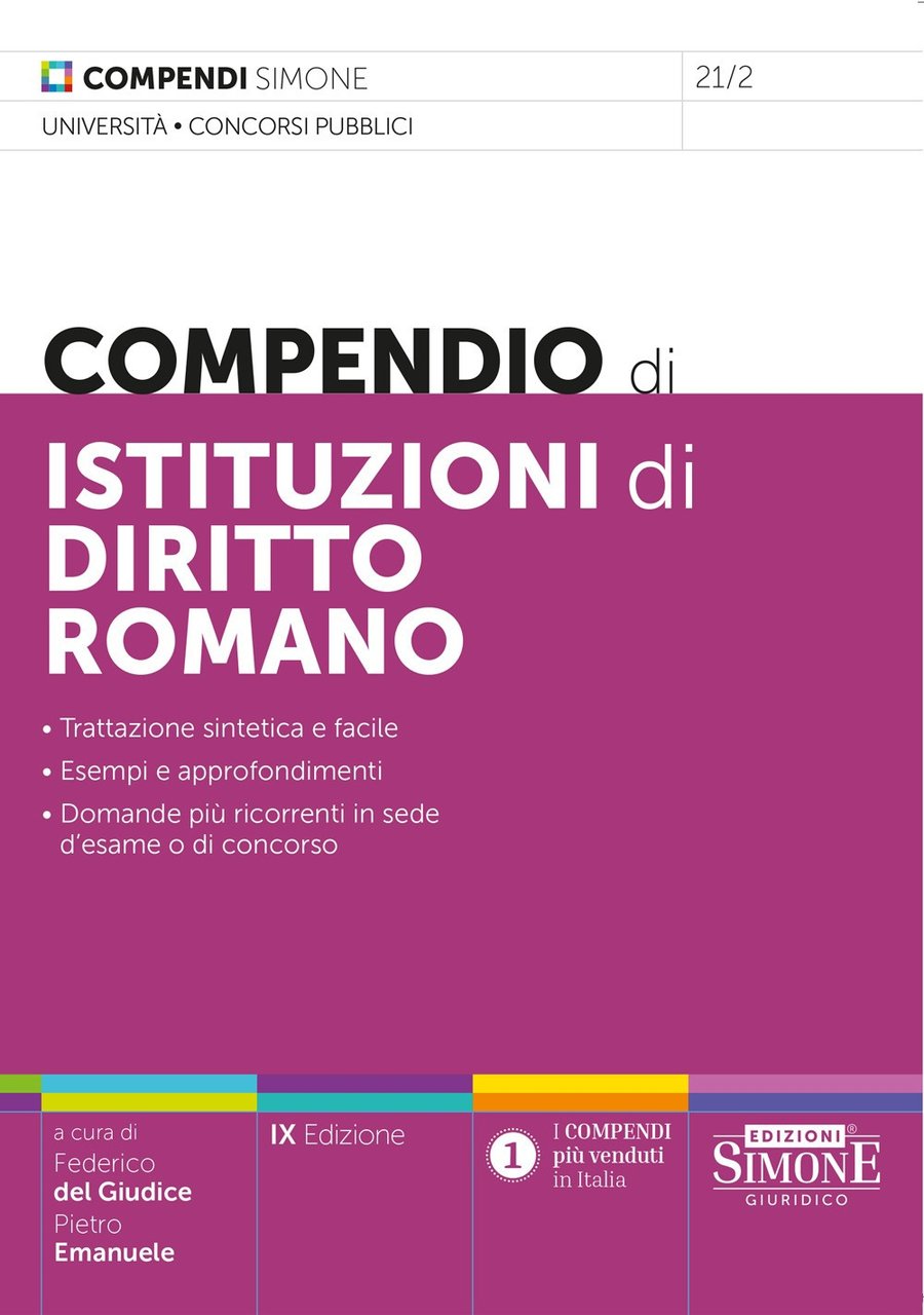 Compendio di istituzioni di diritto romano | Immagine principale