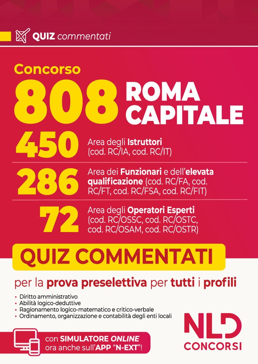 Concorso 808 Roma Capitale. Manuale con quiz commentati per la …