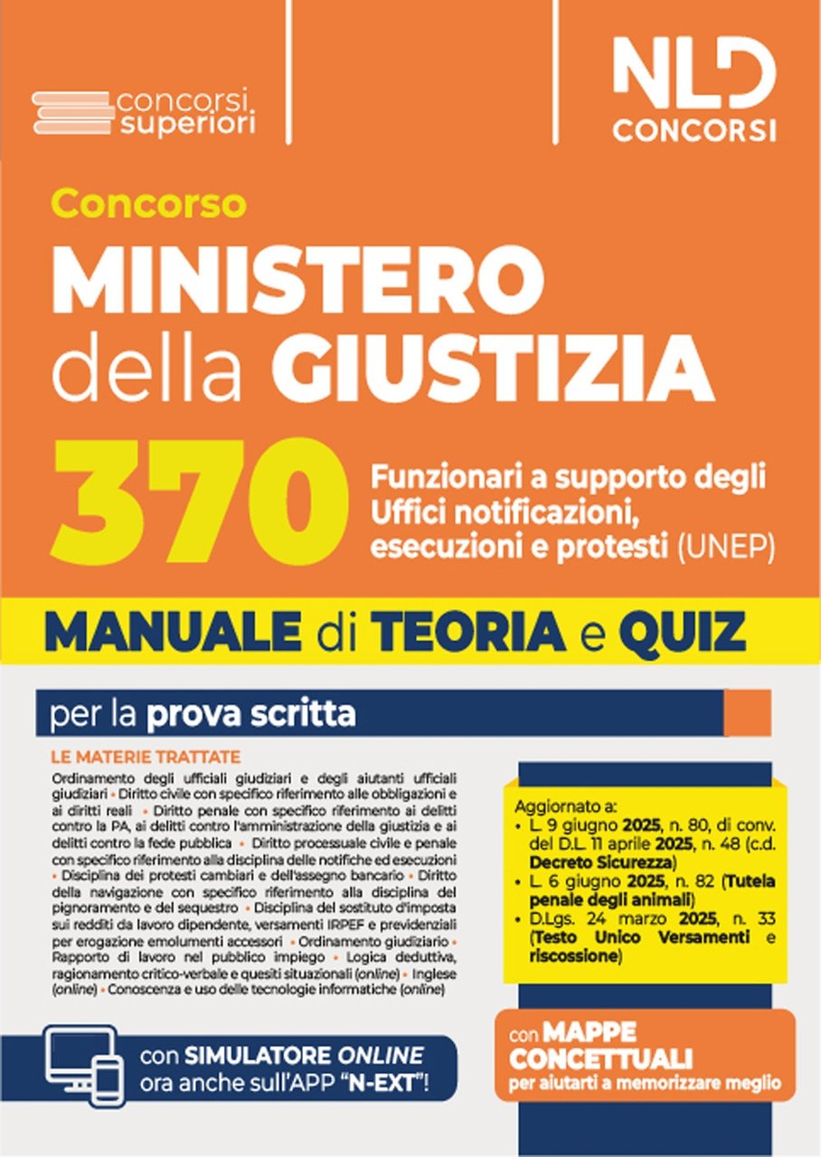 Concorso Ministero della Giustizia per 370 funzionari a supporto degli … | Immagine principale