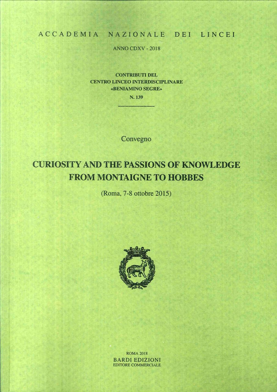 Curiosity and Passions of Knowledge From Montaigne To Hobbes. | Immagine principale