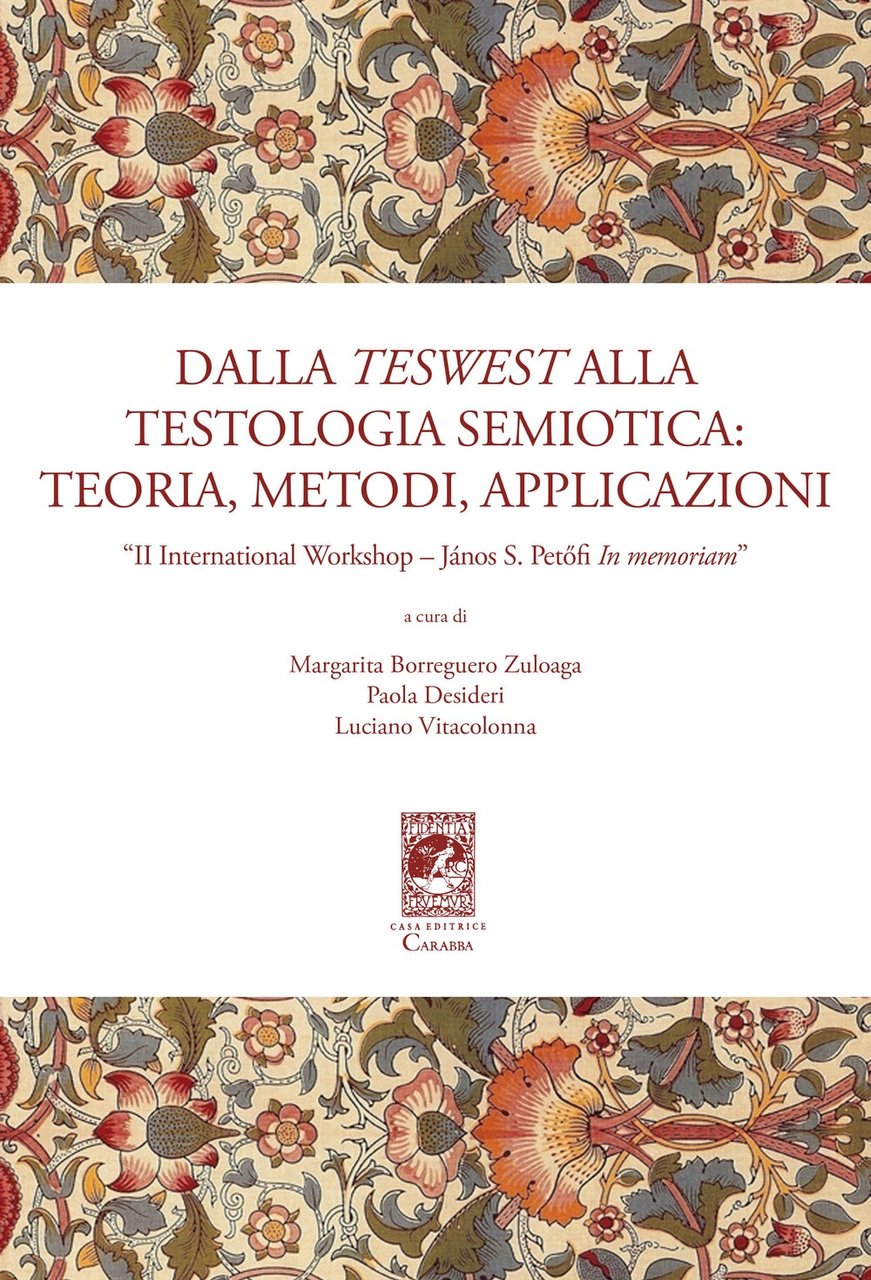 Dalla teswest alla testologia semiotica: teoria, metodi e applicazioni. II … | Immagine principale