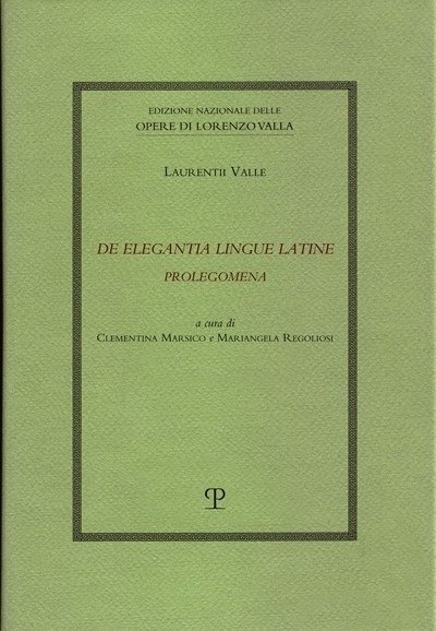 De elegantia lingue latine. Prolegomena