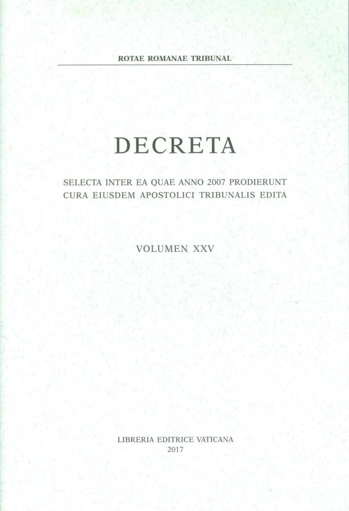 Decreta. Selecta inter ea quae anno 2007 prodierunt cura eiusdem … | Immagine principale