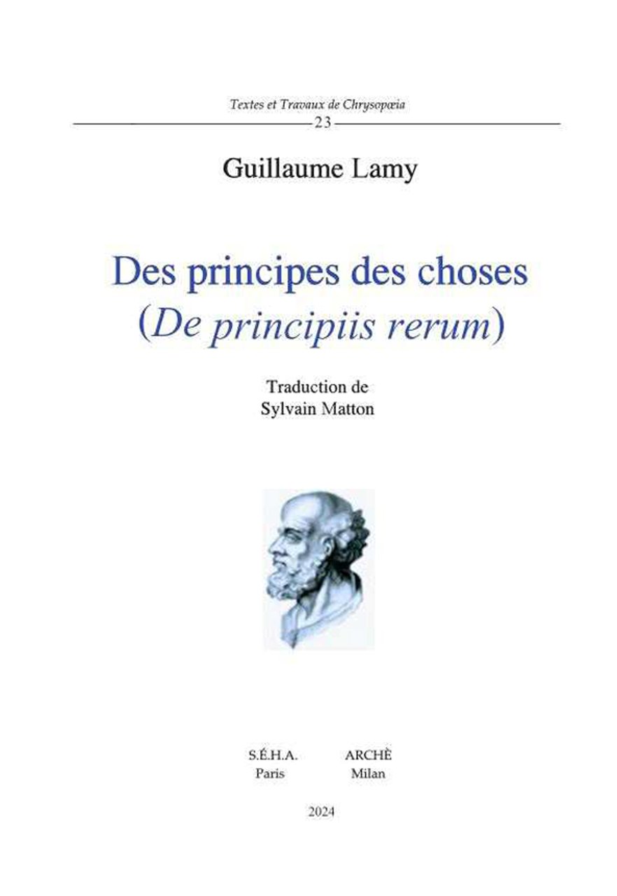 Des principes des choses. (De principiis rerum)