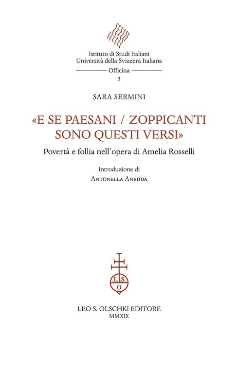 "E se paesani / zoppicanti sono questi versi". Povertà e follia nell'opera di Amelia Rosselli