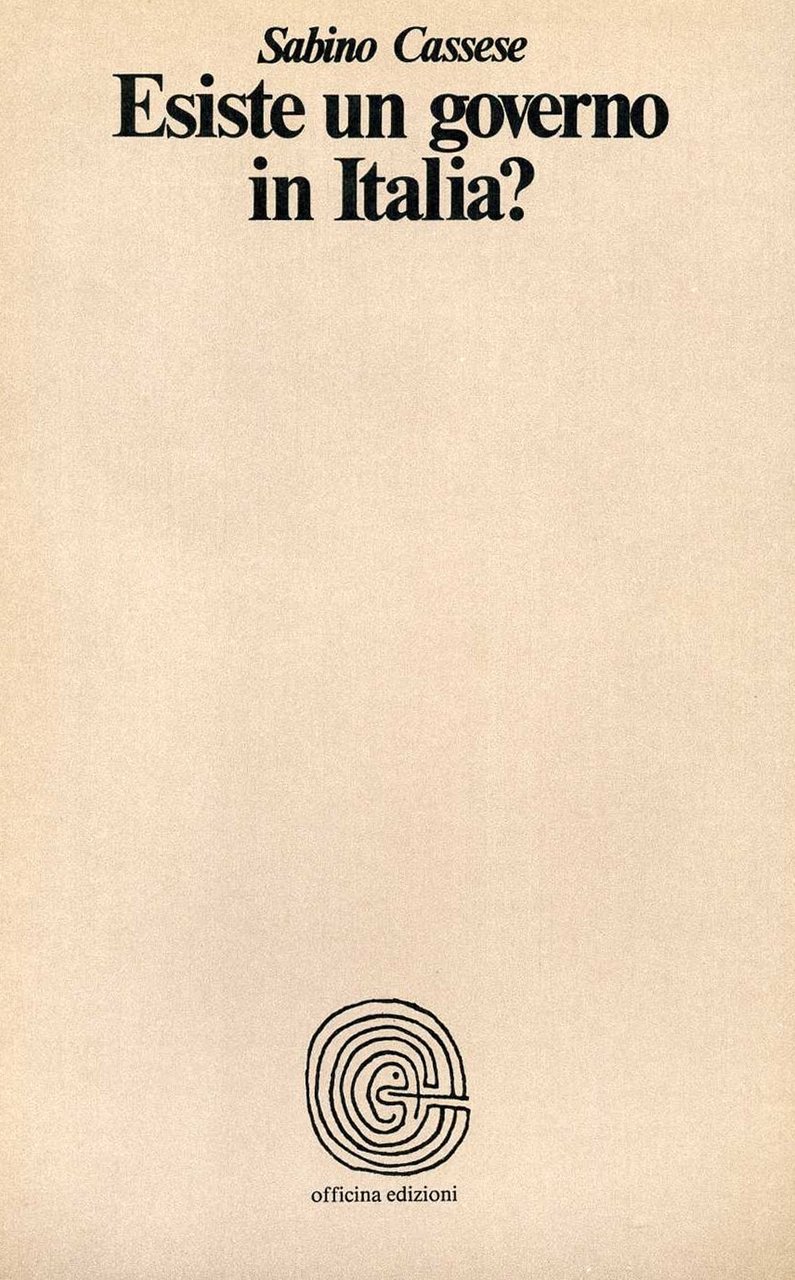 Esiste un governo in Italia?, Roma, Officina Edizioni, 1980