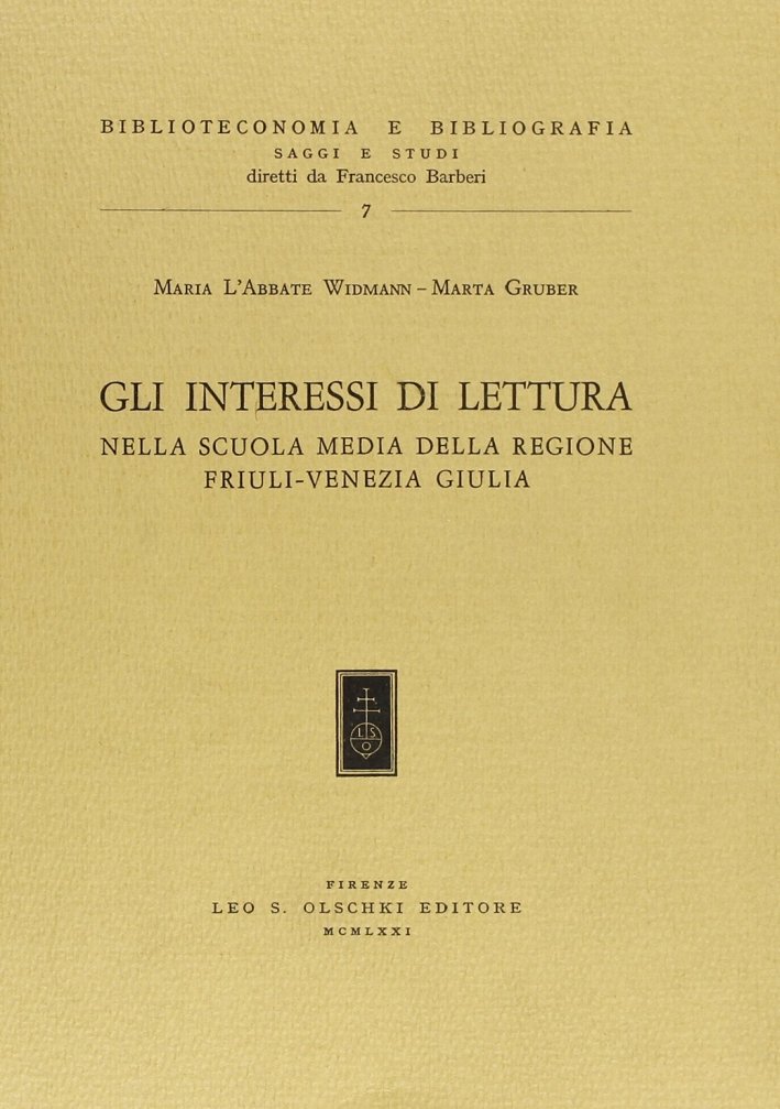 Gli interessi di lettura nella scuola media della regione Friuli-Venezia …