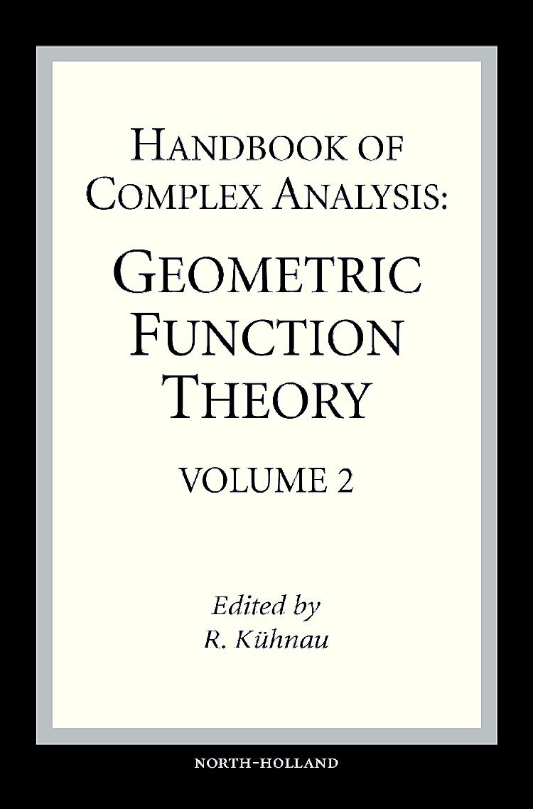Handbook of Complex Analysis, Oxford, Elsevier, 2004 | Immagine principale