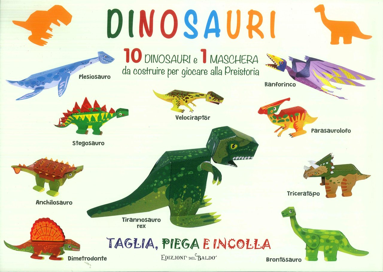 I Dinosauri. 10 Dinosauri e 1 Maschera Da Costruire per …