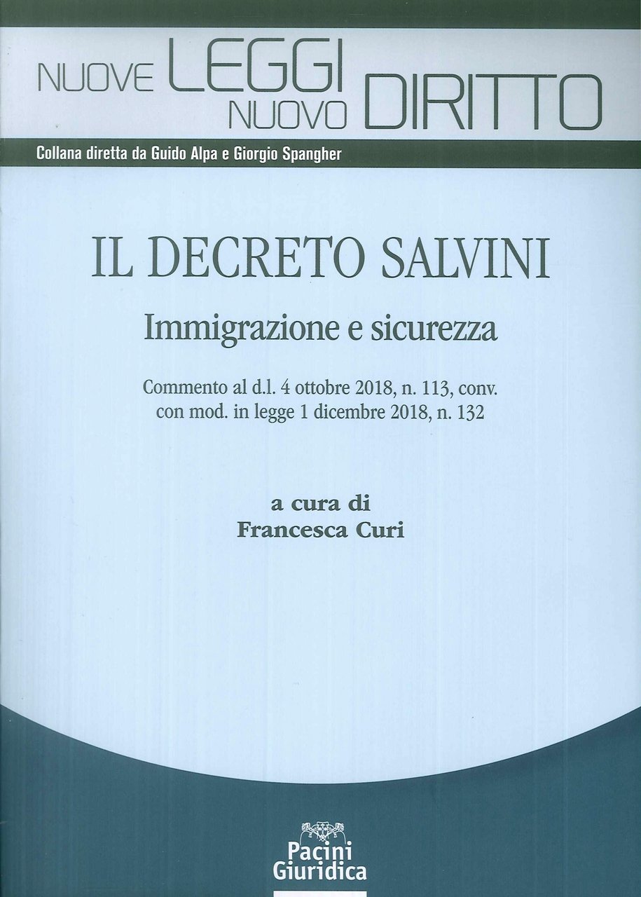 Il Decreto Salvini. Immigrazione e sicurezza | Immagine principale