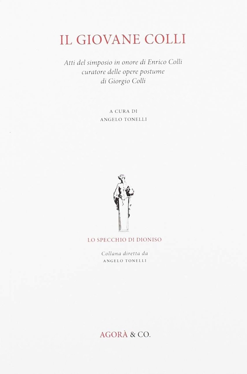 Il giovane Colli. Atti del Simposio in onore di Enrico … | Immagine principale