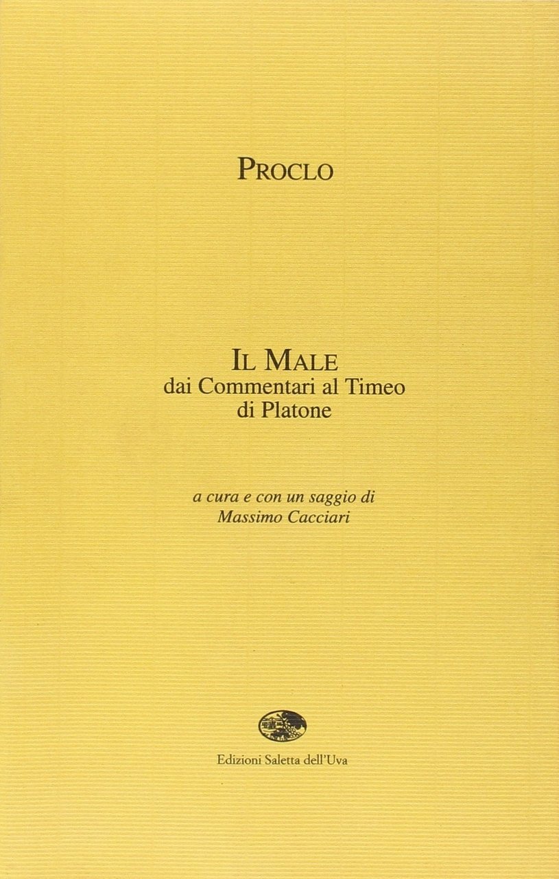 Il "male" dai commentari al Timeo di Platone