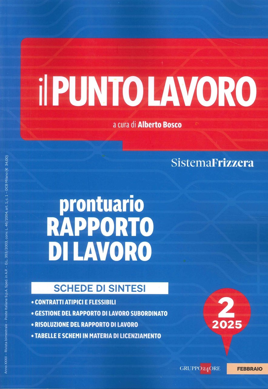Il Punto Lavoro Febbraio 2 - 2025. Prontuario Rapporto di …
