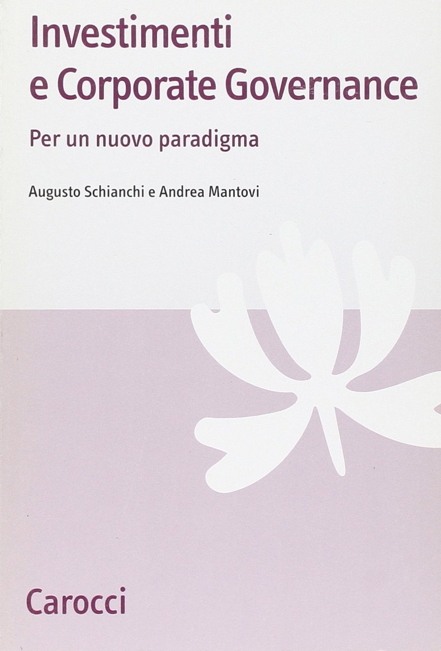 Investimenti e corporate governance. Per un nuovo paradigma, Roma, Edizioni … | Immagine principale