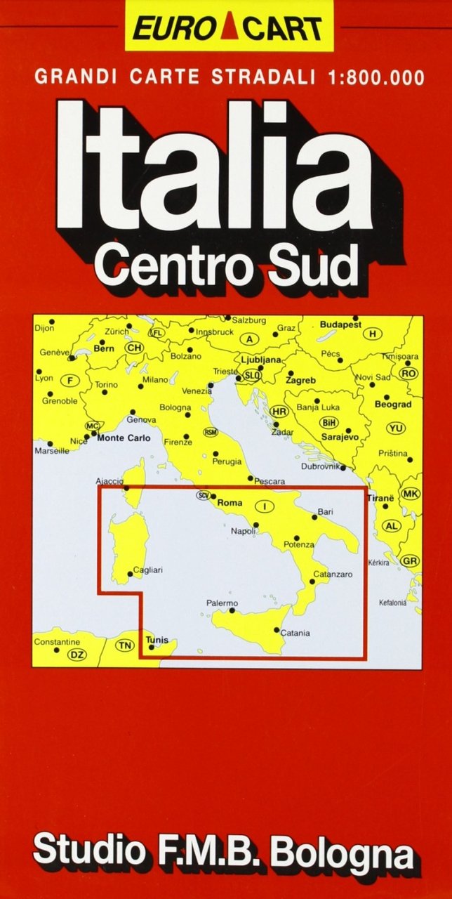 Italia. Centro sud 1:800.000, Rastignano, Studio FMB Bologna, 1993 | Immagine principale