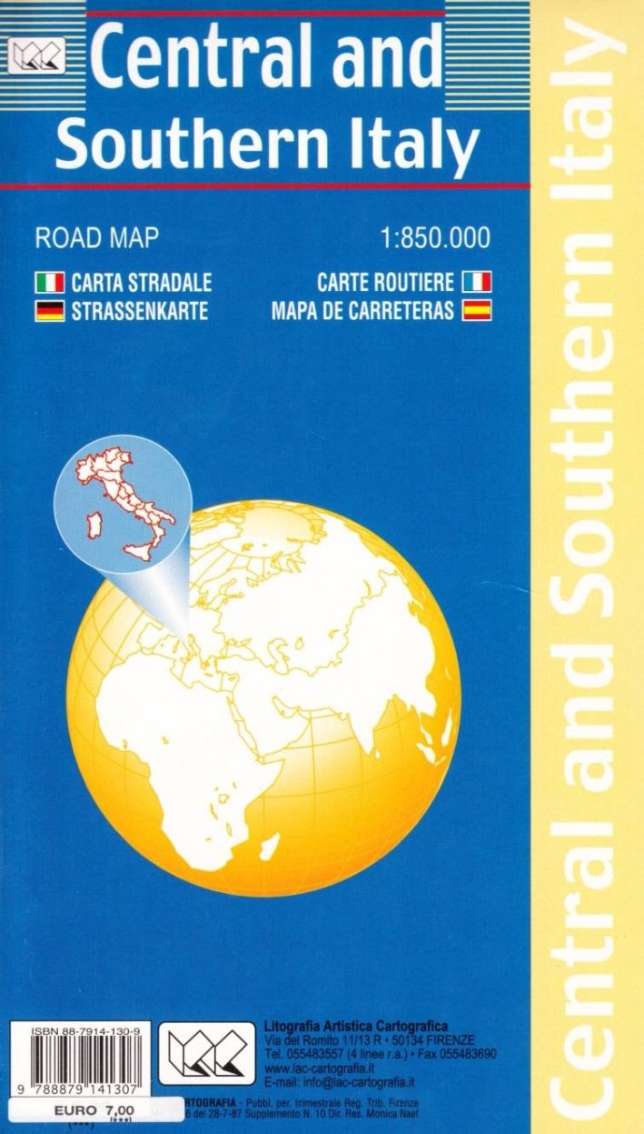 Italia centro sud 1:850.000, Firenze, Global Map, 2010