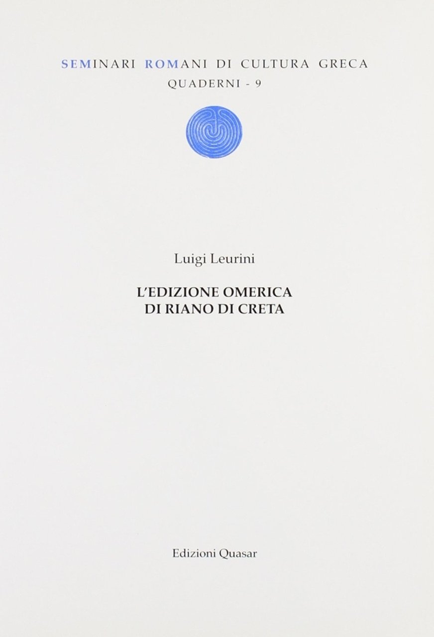 L'edizione omerica di Riano di Creta | Immagine principale