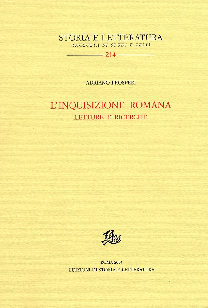 L'Inquisizione romana. Uomini e istituzioni | Immagine principale