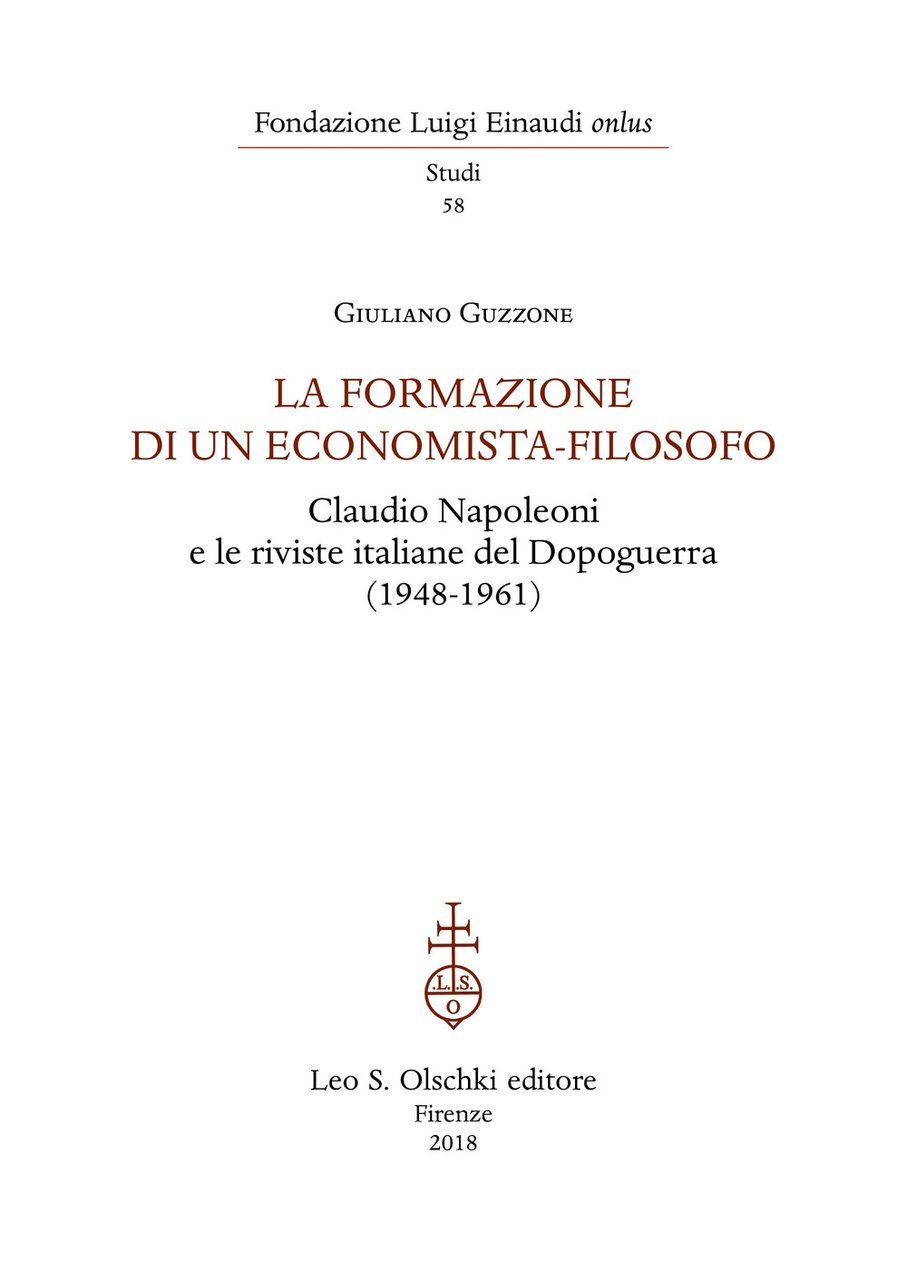 La Formazione di un Economista-Filosofo. Claudio Napoleoni e le riviste …
