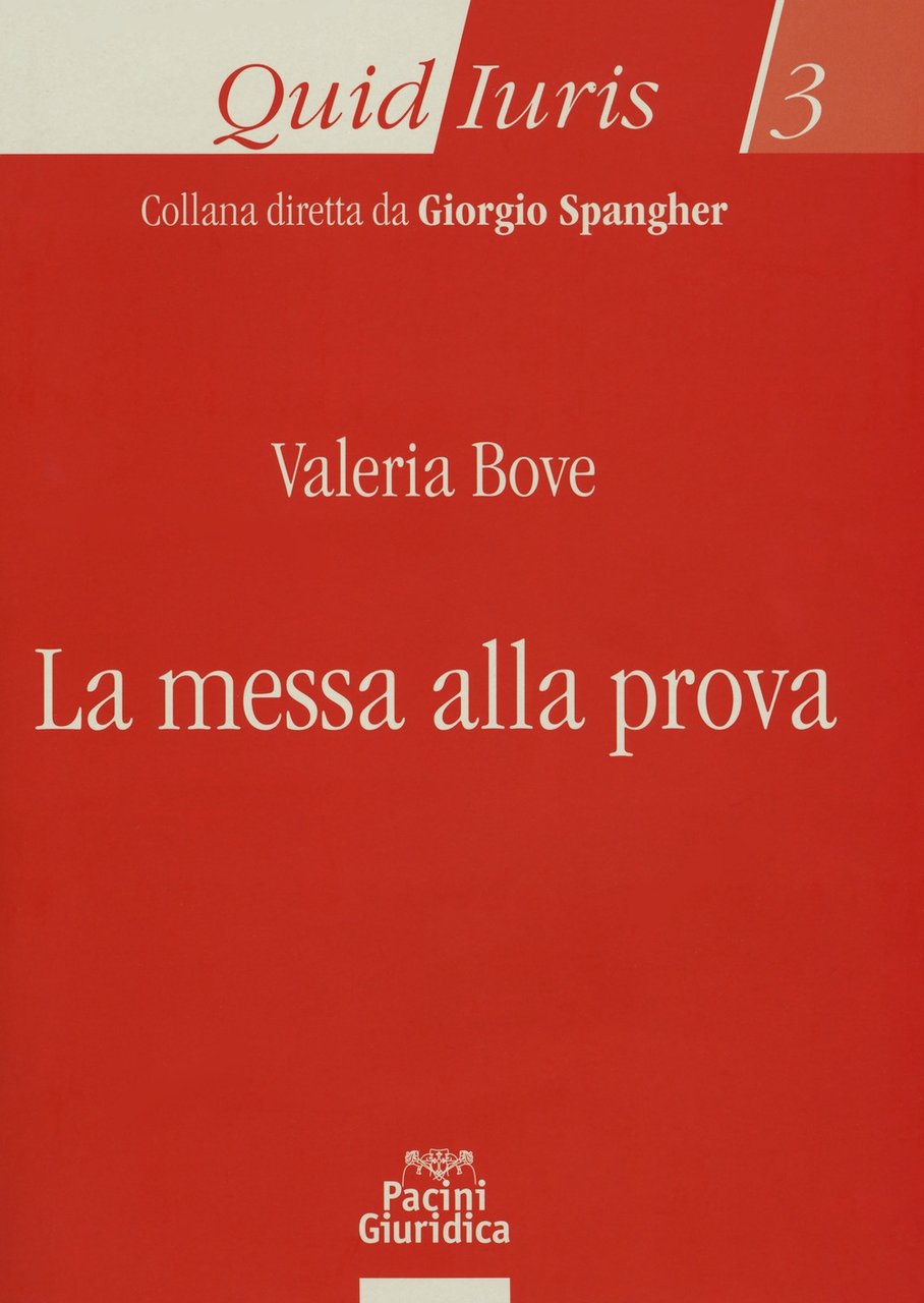 La messa alla prova, Ospedaletto, Pacini Editore - Giuridica, 2018