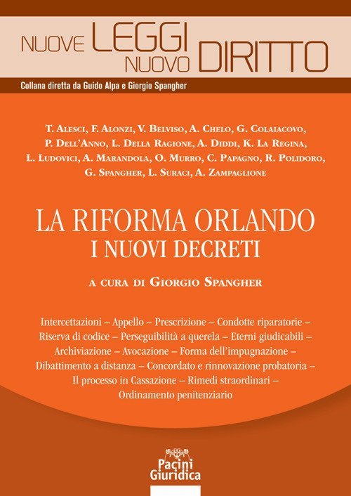 La riforma Orlando, Ospedaletto, Pacini Editore - Giuridica, 2018
