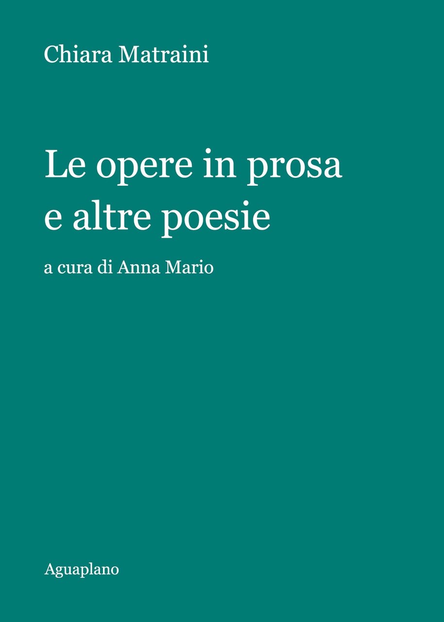 Le opere in prosa e altre poesie | Immagine principale