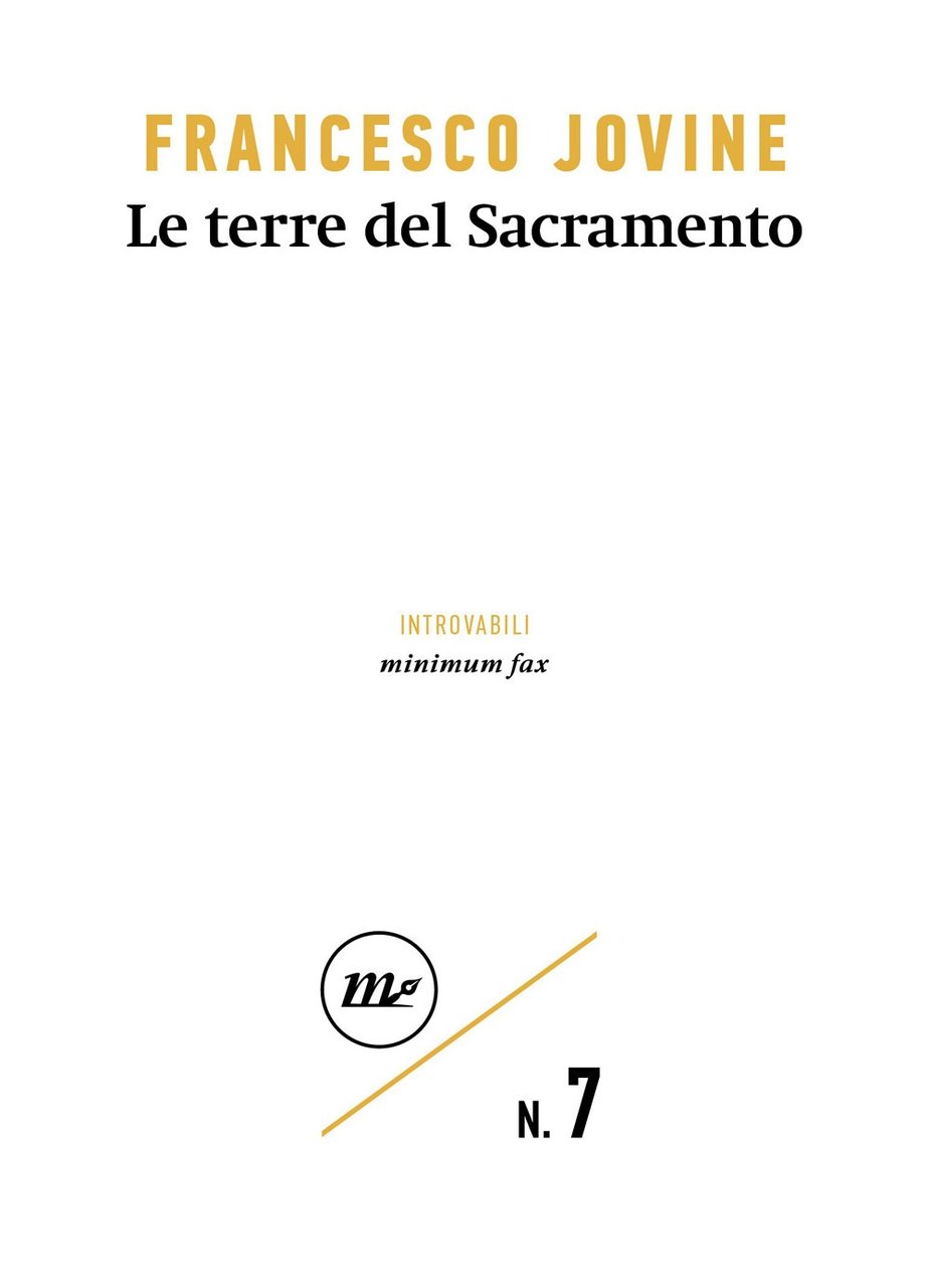 Le terre del Sacramento, Roma, Minimum Fax, 2023