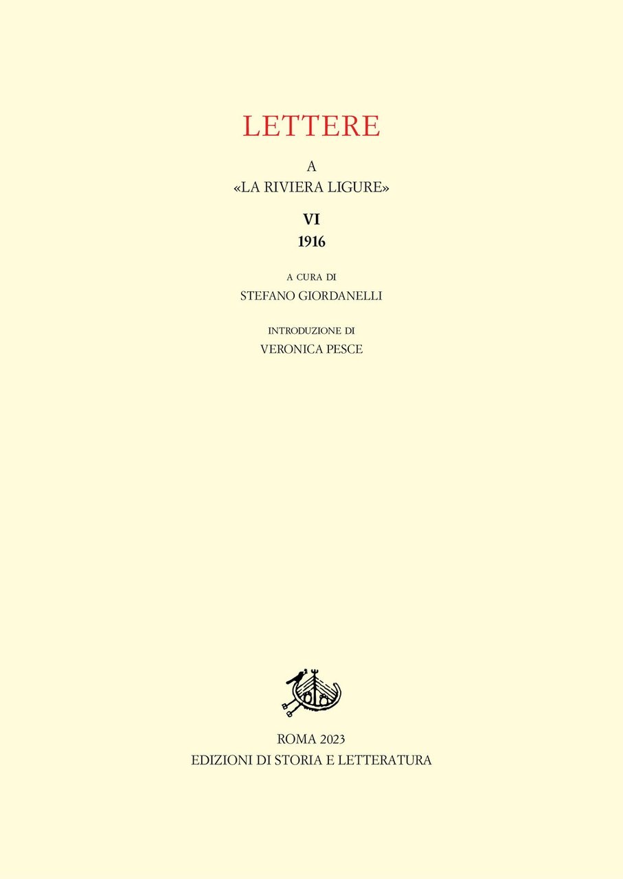 Lettere a «La Riviera Ligure». Vol. 6
