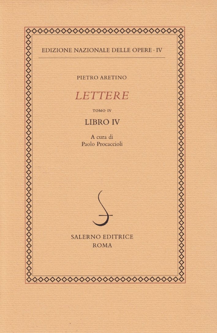 Lettere. Vol. 4: Libro IV, Roma, Salerno Editrice, 2000 | Immagine principale