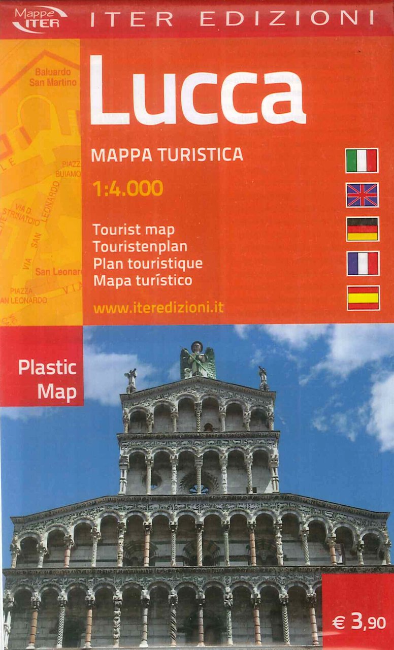 Lucca. Mappa turistica 1:4.000.