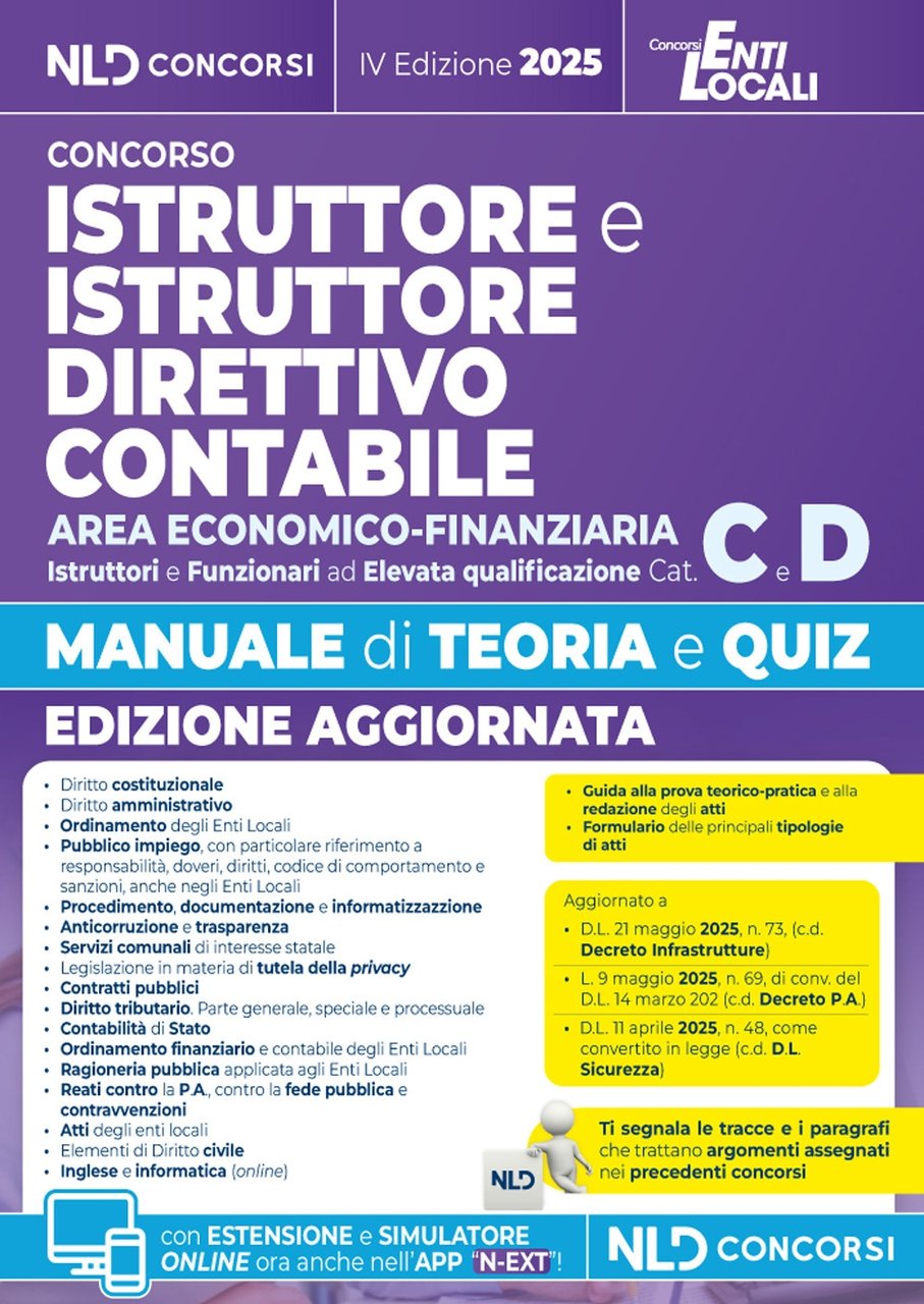 Manuale istruttore e istruttore direttivo contabile area economico finanziaria cat. …