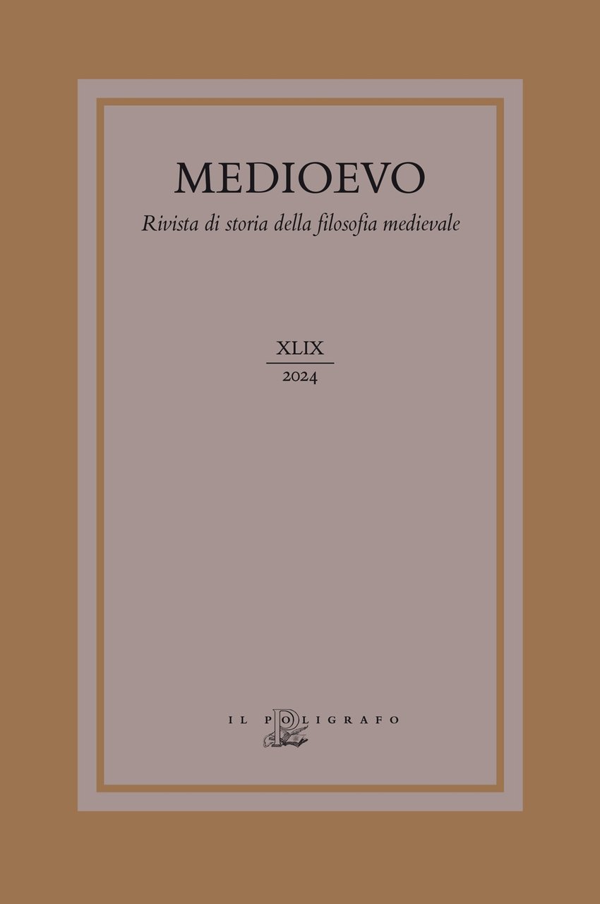 Medioevo. Rivista di storia della filosofia medievale. Ediz. italiana, inglese …