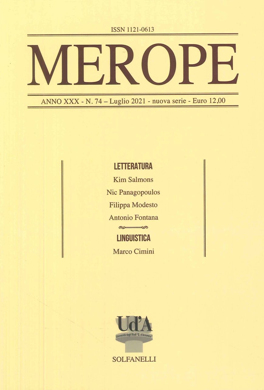 Merope. Anno XXXI n. 74 Luglio 2021 Nuova Serie