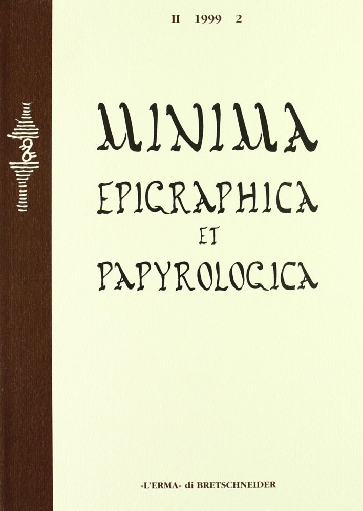 Minima epigraphica et papyrologica. Anno II. Vol. 2 | Immagine principale