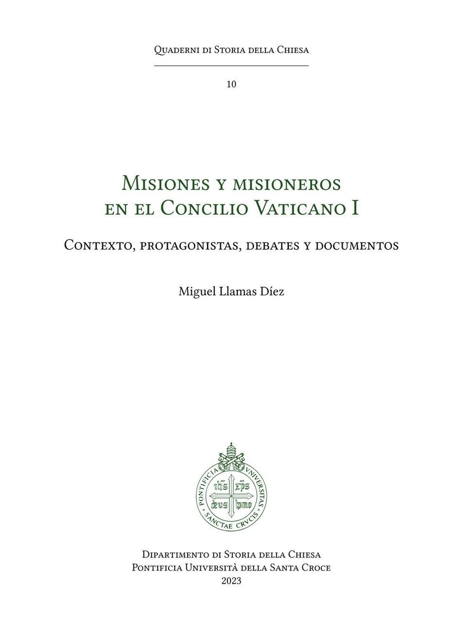 Misiones y misioneros en el Concilio Vaticano I. Contexto, protagonistas, … | Immagine principale
