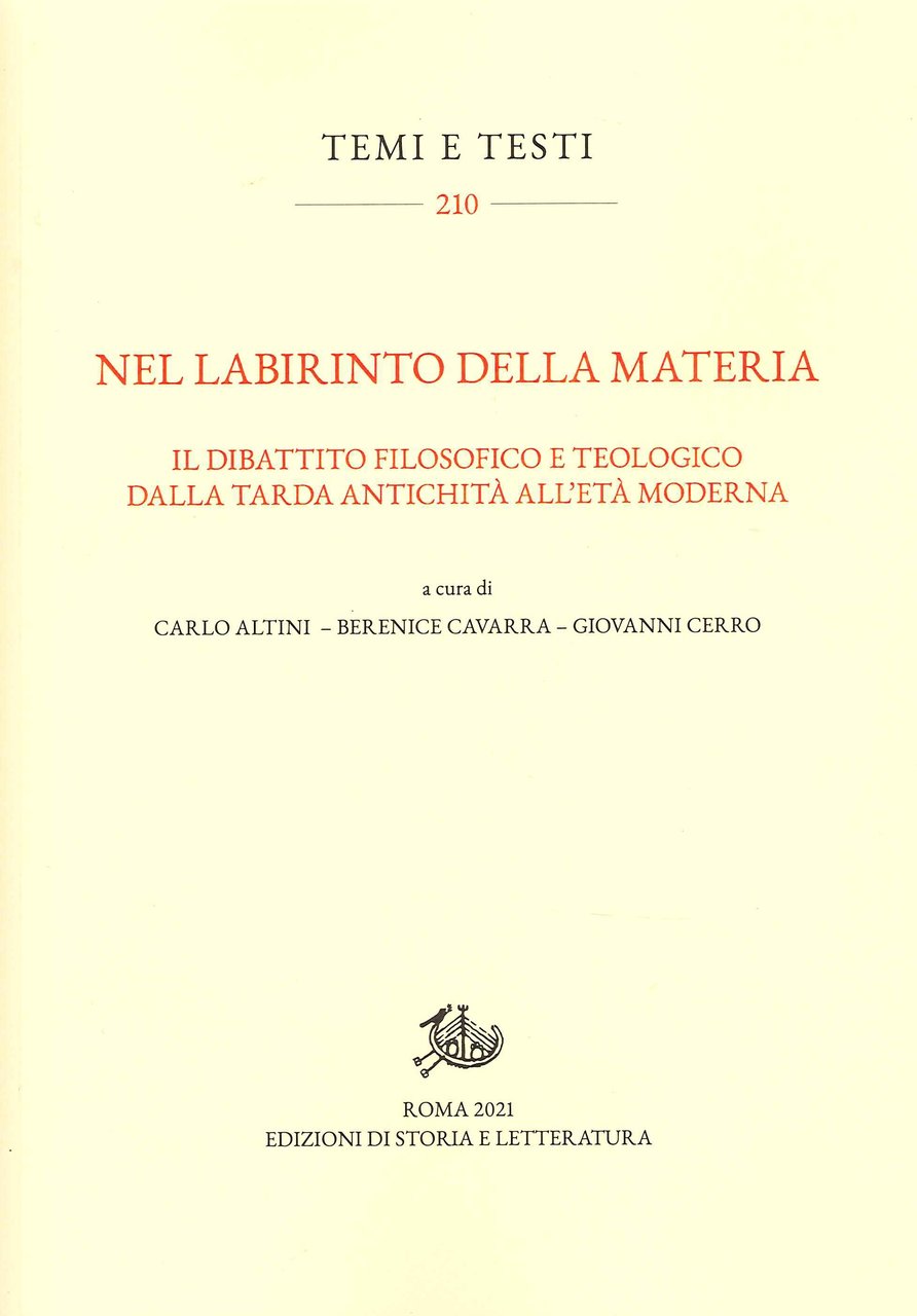 Nel labirinto della materia. Il dibattito filosofico e teologico dalla …