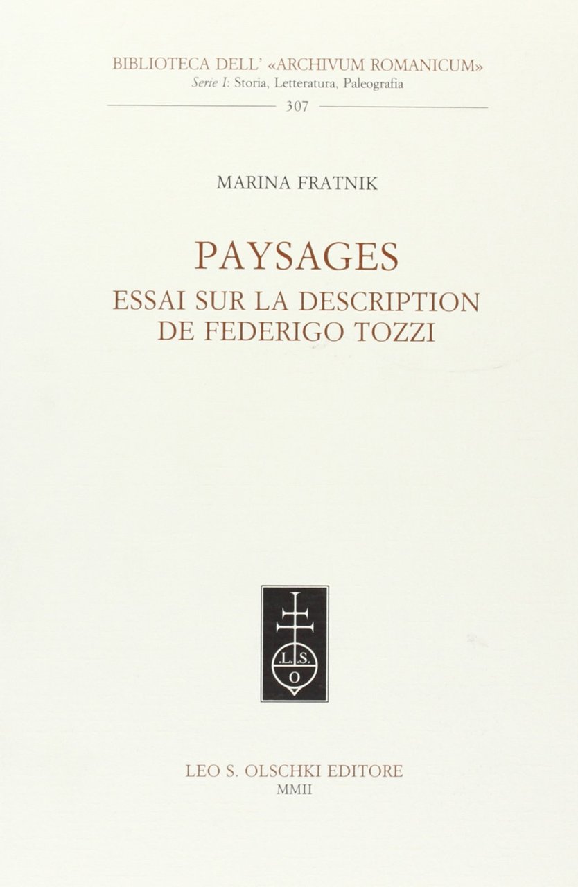 Paysages. Essai sur la description de Federigo Gozzi, Firenze, Casa … | Immagine principale
