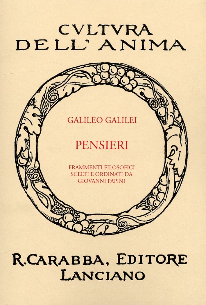 Pensieri. [Ristampa anastatica], Lanciano, Casa Editrice Rocco Carabba, 2008 | Immagine principale